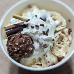 Fanny's Thai Roll Ice Cream - So good! This one wasn't on the menu, but it's made with Ferrero Rocher chocolates!