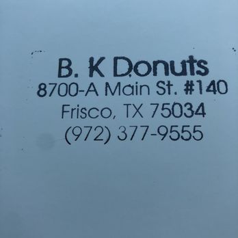 B K Donut & Pastries - Donuts Near Me - Frisco, Texas