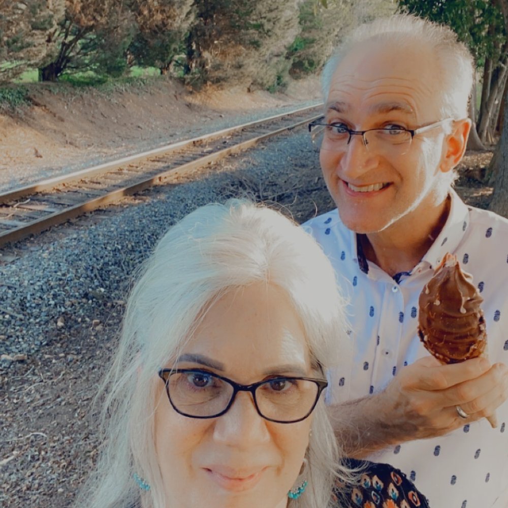 Frosties Rail Stop - a man and a woman eating ice cream - Ice Cream & Frozen Yogurt Near Me - Louisa, Virginia