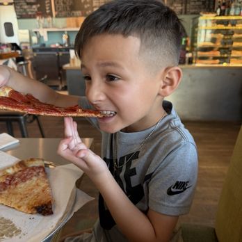 Best Pizza & Brew Chandler - Enjoying a Pepperoni pizza! - Pizza Near Me - Chandler, Arizona