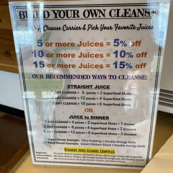 Juicekeys - Build your own cleanse menu - Organic Stores Near Me - Raleigh, North Carolina
