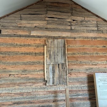 Sequoyah's Cabin Museum - Entry view of original cabin. - Cultural Center Near Me - Sallisaw, Oklahoma