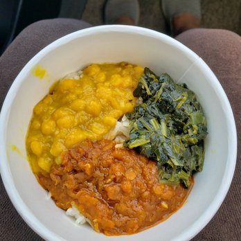 West Side Bazaar - West Side Bazaar : Abyssinia Ethiopian , sample dish of Goman, Kikalicha and Mesirwot on rice Pattaya #YelpBuffalo #ISupportRefugees - Food Court Near Me - Buffalo, New York