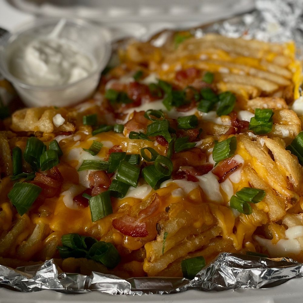 BTR Kitchen - Best waffle fries ever! The cheese and other toppings are layered (and not just dumped on top)! - Food Trucks Near Me BTR Kitchen - Best waffle fries ever! The cheese and other toppings are layered (and not just dumped on top)! - Food Trucks Near Me
