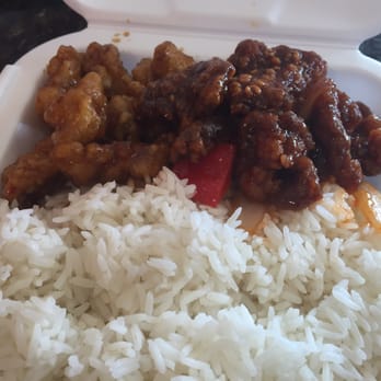Panda Express - Beijing Beef and Orange Chicken with White Rice - Chinese Near Me - Woodbridge, Virginia Panda Express - Beijing Beef and Orange Chicken with White Rice - Chinese Near Me - Woodbridge, Virginia