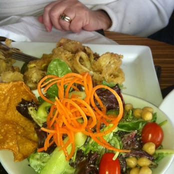 Glo Restaurant & Lounge - Side Salad and Calamari - Lounges Near Me - Victoria, British Columbia Glo Restaurant & Lounge - Side Salad and Calamari - Lounges Near Me - Victoria, British Columbia