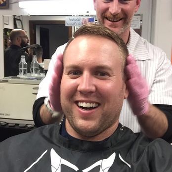 Clip Joint - Our own 'Dapper Devil Dog' taking care of Dan The Man! - Barbers Near Me - Morgantown, West Virginia