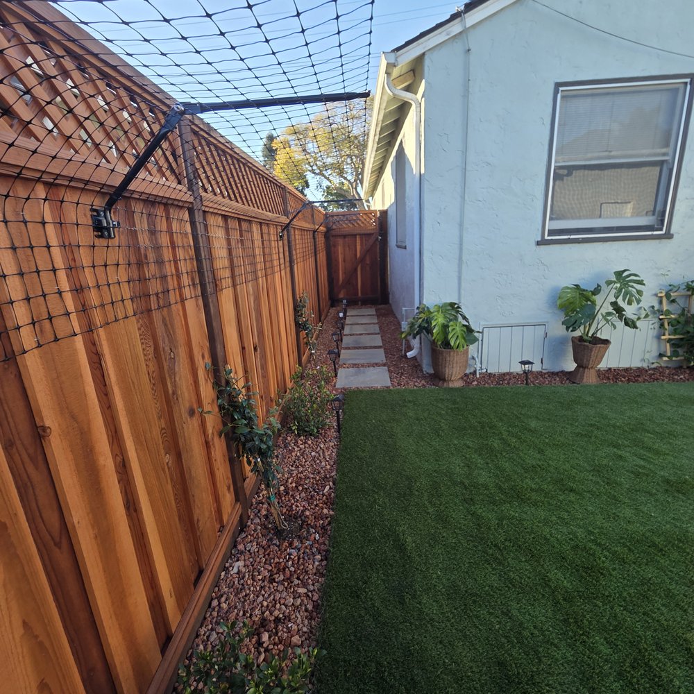 Turf World - The turf & rocks & plants Jasons and his team put in- back side view - Artificial Turf Near Me - San Leandro, California Turf World - The turf & rocks & plants Jasons and his team put in- back side view - Artificial Turf Near Me - San Leandro, California