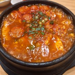 Sausage tofu soup - spicy but tasted like normal spicy