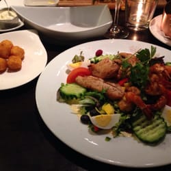 Den Amandus - Salade met kip en scampi