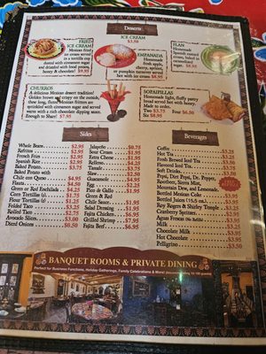 Menu photo 6 La Posta de Mesilla Mesilla, NM