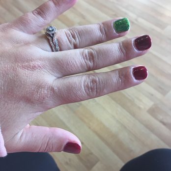 Paris Nails - Nicely done Christmas nails!!! Love this place!! - Nail Salons Near Me - Orlando, Florida