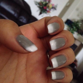 Riley's Nails & Spa - Grey & white ombre - Waxing Near Me - Tempe, Arizona