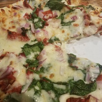 Iacono's Pizza & Restaurant - Spinach, garlic, sun dried tomatoes, cheese, on thin crust - Pizza Near Me - Powell, Ohio Iacono's Pizza & Restaurant - Spinach, garlic, sun dried tomatoes, cheese, on thin crust - Pizza Near Me - Powell, Ohio