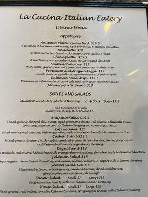 Menu photo 1 La Cucina Italian Eatery Reno, NV Menu photo 1 La Cucina Italian Eatery Reno, NV
