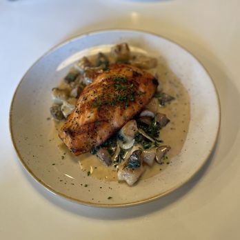 Fish N Beer - Scottish Salmon with gnocchi, mushrooms and kale - Seafood Near Me - Denver, Colorado