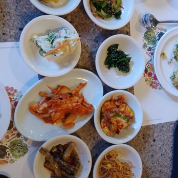 Ka Won Korean BBQ Restaurant - Complimentary banchan (side dishes) - Korean Near Me - Lynnwood, Washington Ka Won Korean BBQ Restaurant - Complimentary banchan (side dishes) - Korean Near Me - Lynnwood, Washington