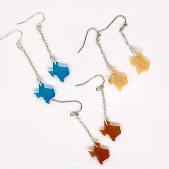 Two Knotty Sisters - Small Texas Earrings - Commissioned Artists Near Me - Conroe, Texas Two Knotty Sisters - Small Texas Earrings - Commissioned Artists Near Me - Conroe, Texas