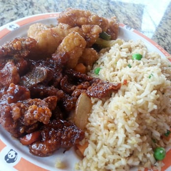 Panda Express - Two item combo - Honey Sesame Chicken & Beijing Beef with Fried Rice - Chinese Near Me - Vancouver, Washington