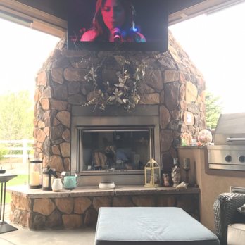 Denver Sight and Sound - New flat screen install on back porch. - Home Theatre Installation Near Me - Castle Pines, Colorado