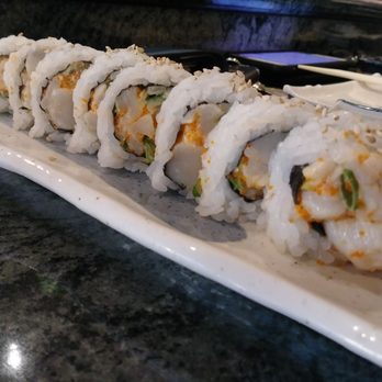 Hana Sushi - Spicy scallop roll. Pretty good. - Sushi Bars Near Me - Temecula, California Hana Sushi - Spicy scallop roll. Pretty good. - Sushi Bars Near Me - Temecula, California