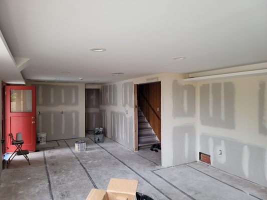 Main floor remodel - This customer was looking to update their main floor. We came through to tackle the drywall phase for them. Main floor remodel - This customer was looking to update their main floor. We came through to tackle the drywall phase for them.