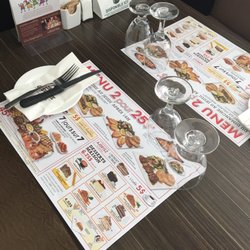 Casa Grecque - The menus.... They are already on the table, paper.....