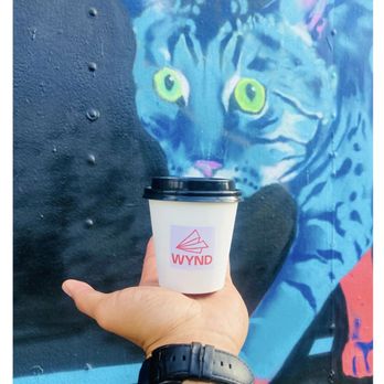 Wynd Coffee - Cat enjoying his Flat White coffee. :D #wyndcoffee #handmodel - Coffee & Tea Near Me - Los Angeles, California Wynd Coffee - Cat enjoying his Flat White coffee. :D #wyndcoffee #handmodel - Coffee & Tea Near Me - Los Angeles, California