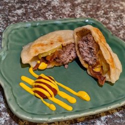 The Ugly Dumpling - Bacon Cheeseburger (yes in a pierogi!)