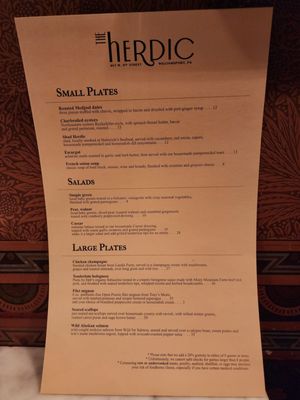 Menu photo 2 Peter Herdic House Williamsport, PA
