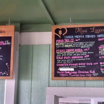 Maui Lavender & Botanicals - Lunch Menu Dec 2014. - Organic Stores Near Me - Kula, Hawaii Maui Lavender & Botanicals - Lunch Menu Dec 2014. - Organic Stores Near Me - Kula, Hawaii
