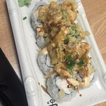 Samurai Kitchen - Shrimp dynamite: shrimp tempura on California roll with special sauce - Japanese Near Me - Corona, California Samurai Kitchen - Shrimp dynamite: shrimp tempura on California roll with special sauce - Japanese Near Me - Corona, California