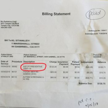 Derek J Wu, MD - They will charge for preventative services … being fully aware these should have been paid by your insurance in full - Pediatricians Near Me - Los Alamitos, California