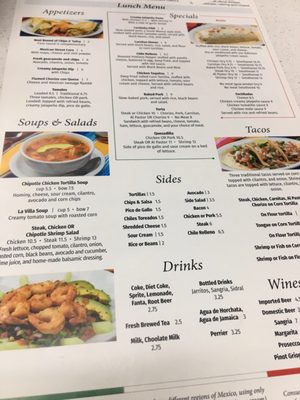 Menu photo 2 La Villa Mexican Grill Valrico, FL
