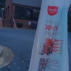 Great Expressions Dental Centers - Peachtree  City - The front door and my goody bag of toothpaste and toothbrush they gave me