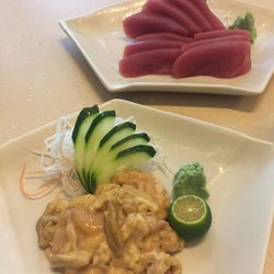 Uni sashimi & Tuna sashimi