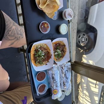 Lucha Libre - Outside seating. Quesabirria tacos. Surfin Cali and surf n turf burrito - Mexican Near Me - San Diego, California Lucha Libre - Outside seating. Quesabirria tacos. Surfin Cali and surf n turf burrito - Mexican Near Me - San Diego, California