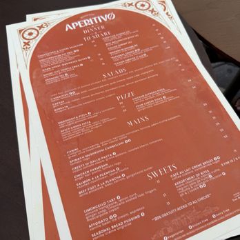 Aperitivo - Menu - Cocktail Bars Near Me - Houston, Texas