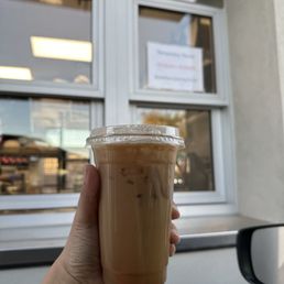 Cold brew with oatmilk and vanilla. Needs more vanilla