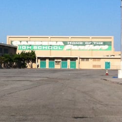Gardena High School - New mural going up over the big gym. Would look better if it said MOHICANS though. Lol. #GOGARDENA!!!!!