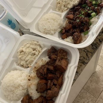 Hawaiian Bros Island Grill - Two plates with Mac & cheese and rice. One was the Honolulu chicken and the other was Huli Huli chicken! - Hawaiian Near Me - Arlington, Texas