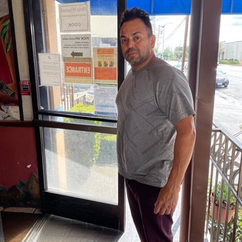Las Fuentes - My friend marvin at the entrance - Mexican Near Me - Reseda, California
