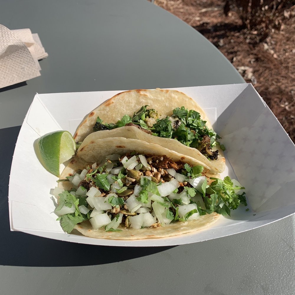 Barracuda Taco Stand - Broccoli taco and chicken molé taco - Tacos Near Me - Baton Rouge, Louisiana Barracuda Taco Stand - Broccoli taco and chicken molé taco - Tacos Near Me - Baton Rouge, Louisiana