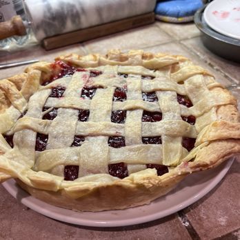Ott Farms - Cherry pie made from hand picked cherries - Farmers Market Near Me - Modesto, California