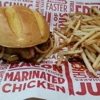 Smashburger - BBQ Bacon Burger with Smashfries - Burgers Near Me - Elk Grove, California Smashburger - BBQ Bacon Burger with Smashfries - Burgers Near Me - Elk Grove, California