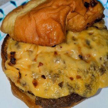 Bus Loop Burgers - Double with American cheese and pepper jam. - Burgers Near Me - St Ann, Missouri