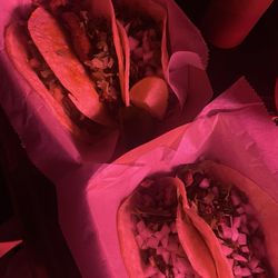 Carne asada and barbacoa tacos