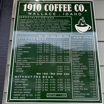 1910 Coffee - Coffee & Tea Near Me - Wallace, Idaho 1910 Coffee - Coffee & Tea Near Me - Wallace, Idaho