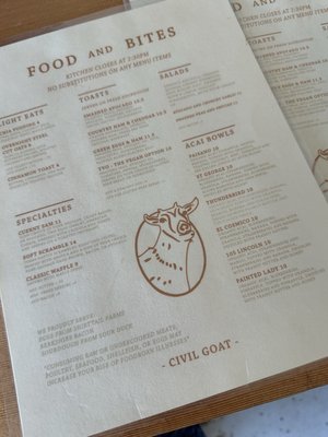 Menu photo 2 Civil Goat Coffee Austin, TX
