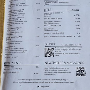 Chateau Sint Gerlach - The main menu - Restaurants Near Me - Valkenburg, LI